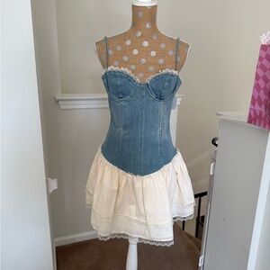 Sky to Moon Light Blue Denim Dress
